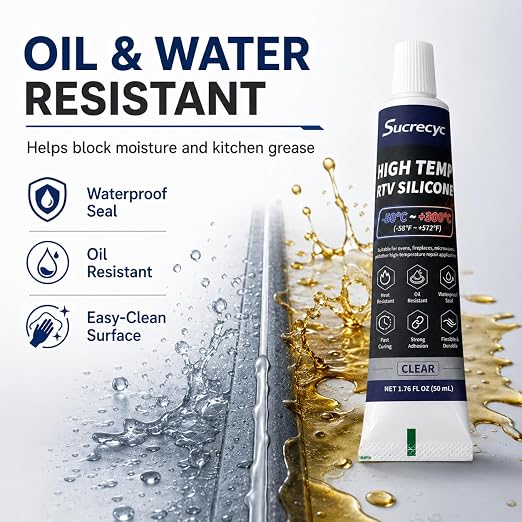 Sellador de silicona resistente al calor 50ml transparente miniatura 5