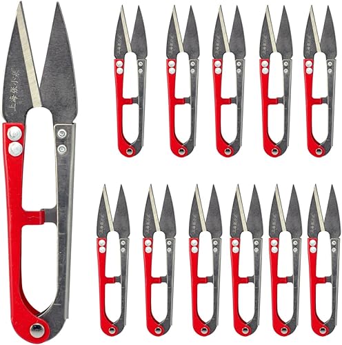 UCEC 12 tijeras de hilo para tijeras de costura, pequeñas tijeras de ganchillo cortador de hilo, tijeras de costura de 4.2 pulgadas, ideales para