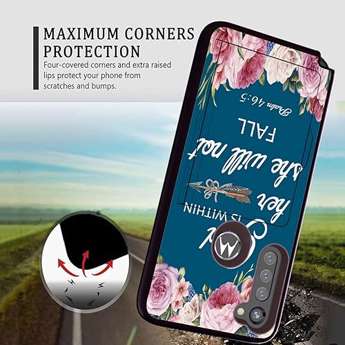 Miniatura 5 de smauncucn Funda para Moto One 5G Ace, funda Moto G 5G, doble capa, suave, dura, cartera, bolsillo, tarjeta de crédito, identificación, funda