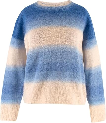 ISABEL MARANT Etoile Jersey de Mohair Azul y Crema Degradado de Segunda Mano