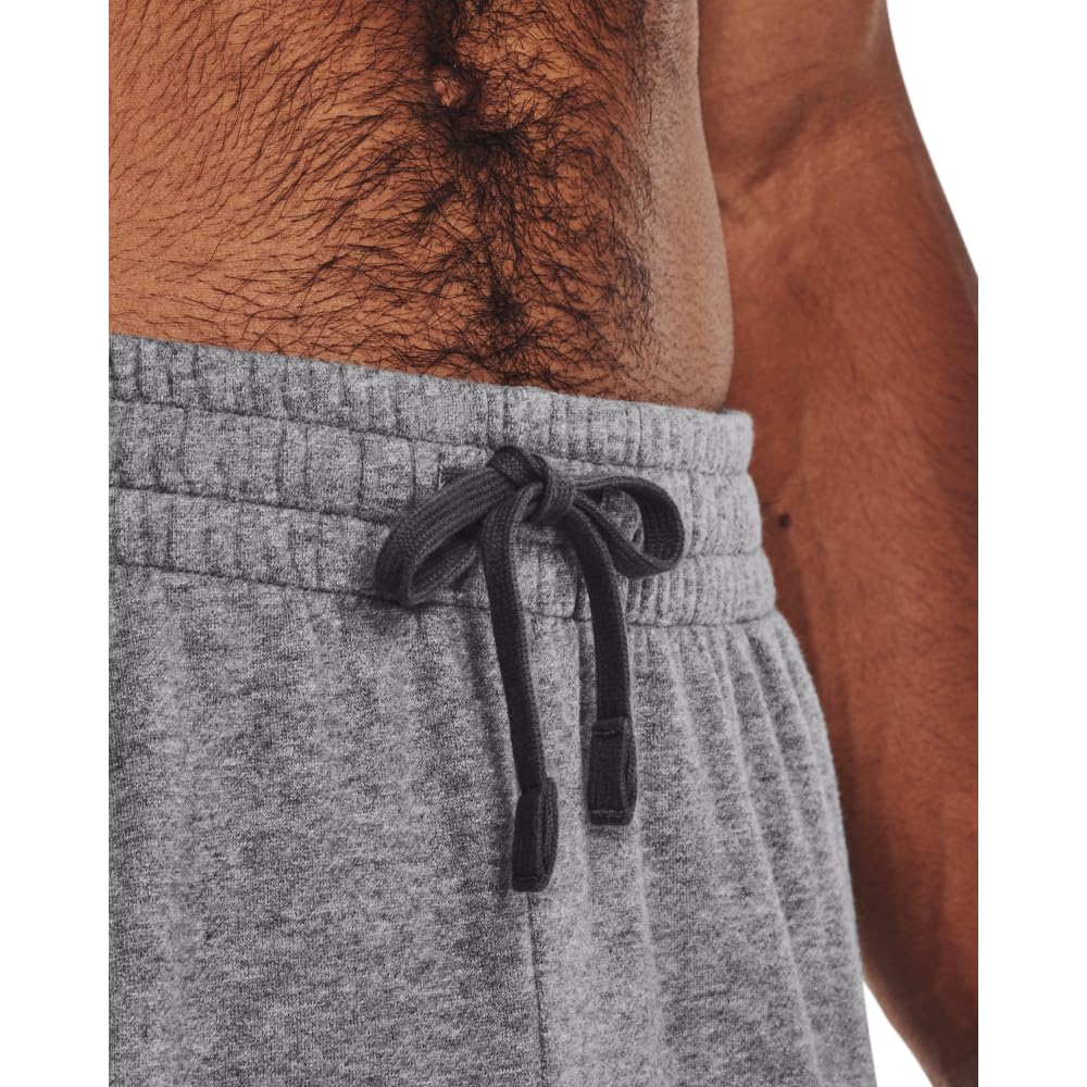 Under Armour Ua Mens Ua Rival Fleece Joggers Castlerock Light Heather / / White Md – Bild 3