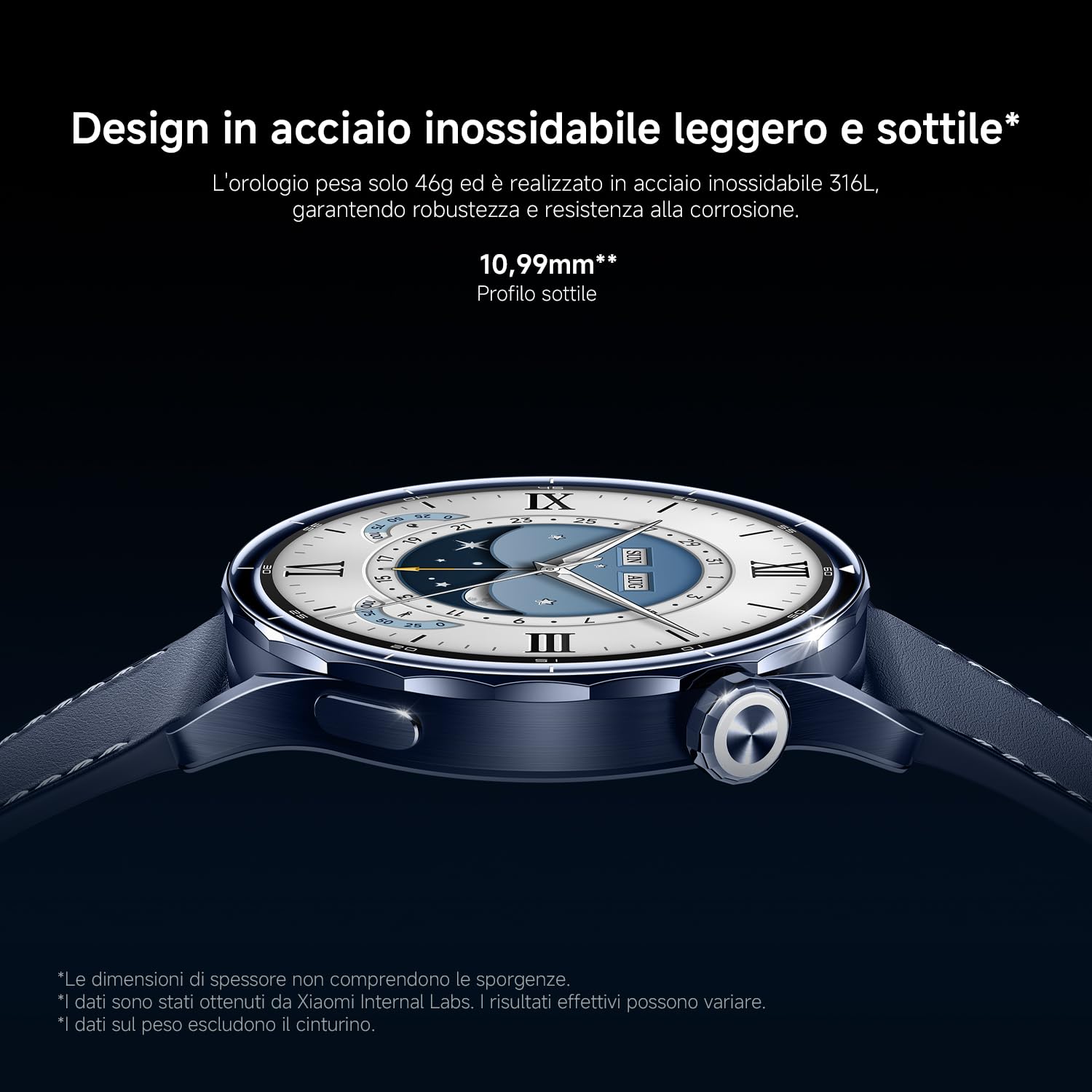 XIAOMI Watch S5 46 mm, Smartwatch per Uomo/Donna, AMOLED da 1,48", Fitness Tracker con Monitoraggio del Sonno, 21 Giorni, 150+ Modalità Sportive, GPS Dual-Band, NFC, Android&iOS, Nero