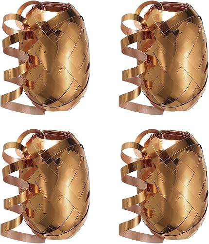 PATIKIL 4 cintas rizadoras de globos prensadas brillantes metálicos de 316 pulgadas, 11 yardas iridiscentes para Navidad, boda, regalo,