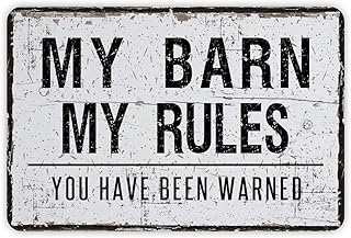 Vintage Style My Barn My Rules Metal Sign Vintage Wall Decor Metal Sign 8" x 12",24ja03sbB15