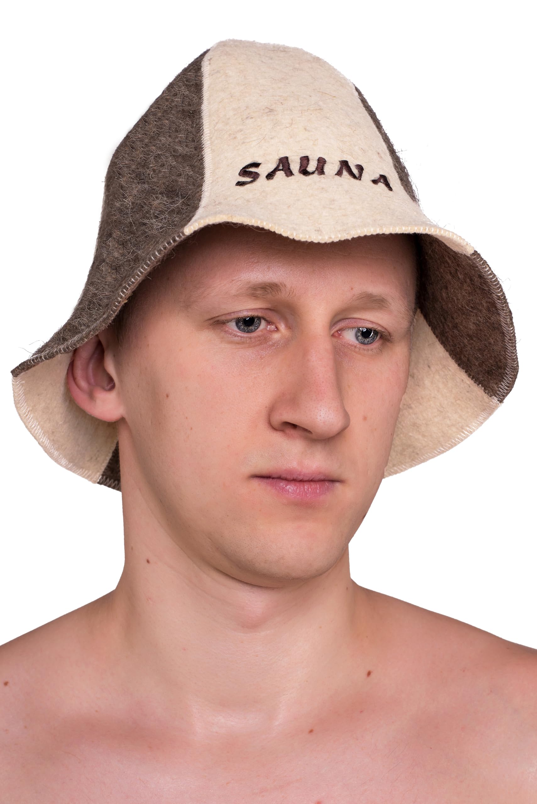 Ger3as Sauna Hat 100% Wool Felt with Hooks for Men and Women Wellness (UK, Numeric, 6 7/8, 7 1/2, Sauna), 6 7/8-7 1/2 - Image 4