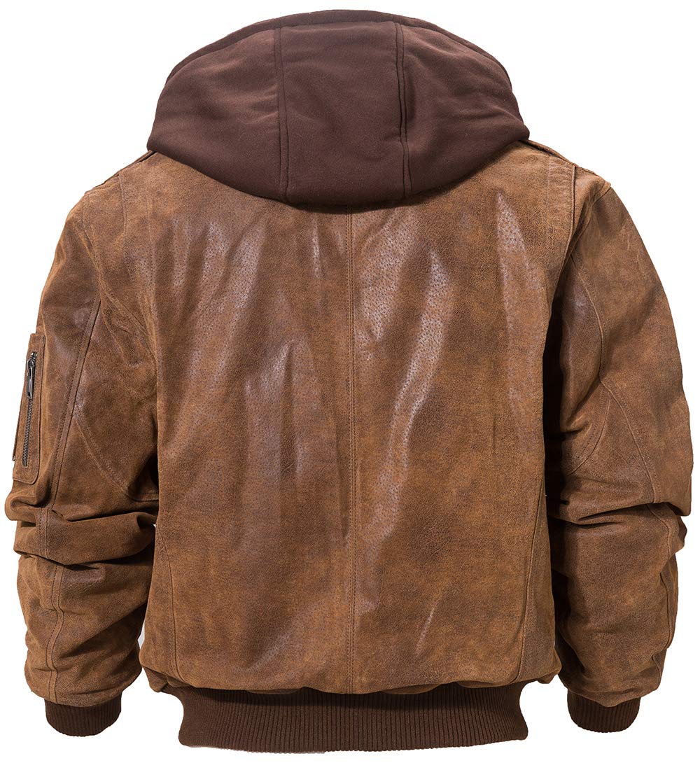 FLAVOR Men's Leather Flight Bomber Jacket Air Force Aviator Buy Online