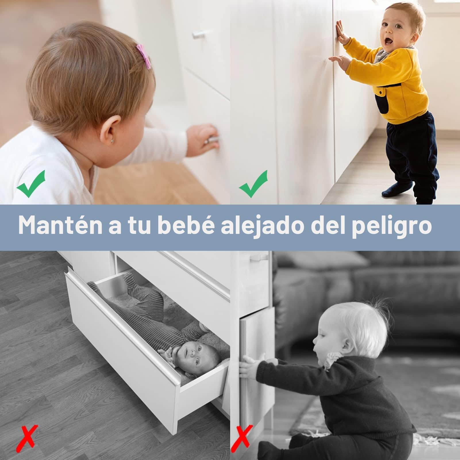 Cierre Seguridad Cajones Bebe, 12 Cerraduras 3 llaves Magnético Seguro Puertas Cajones Bebe Cerraduras Seguridad Bebes Cerraduras Magnéticas de Seguridad para Niños Bloqueo de Seguridad para Bebés