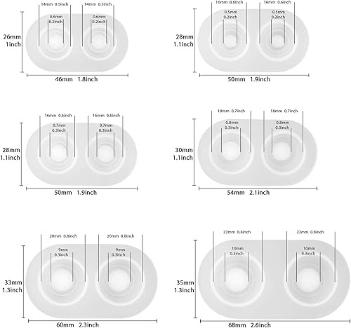 Miniatura 2 de FUNSHOWCASE Moldes de silicona para cúpula de globo ocular, 6 unidades
