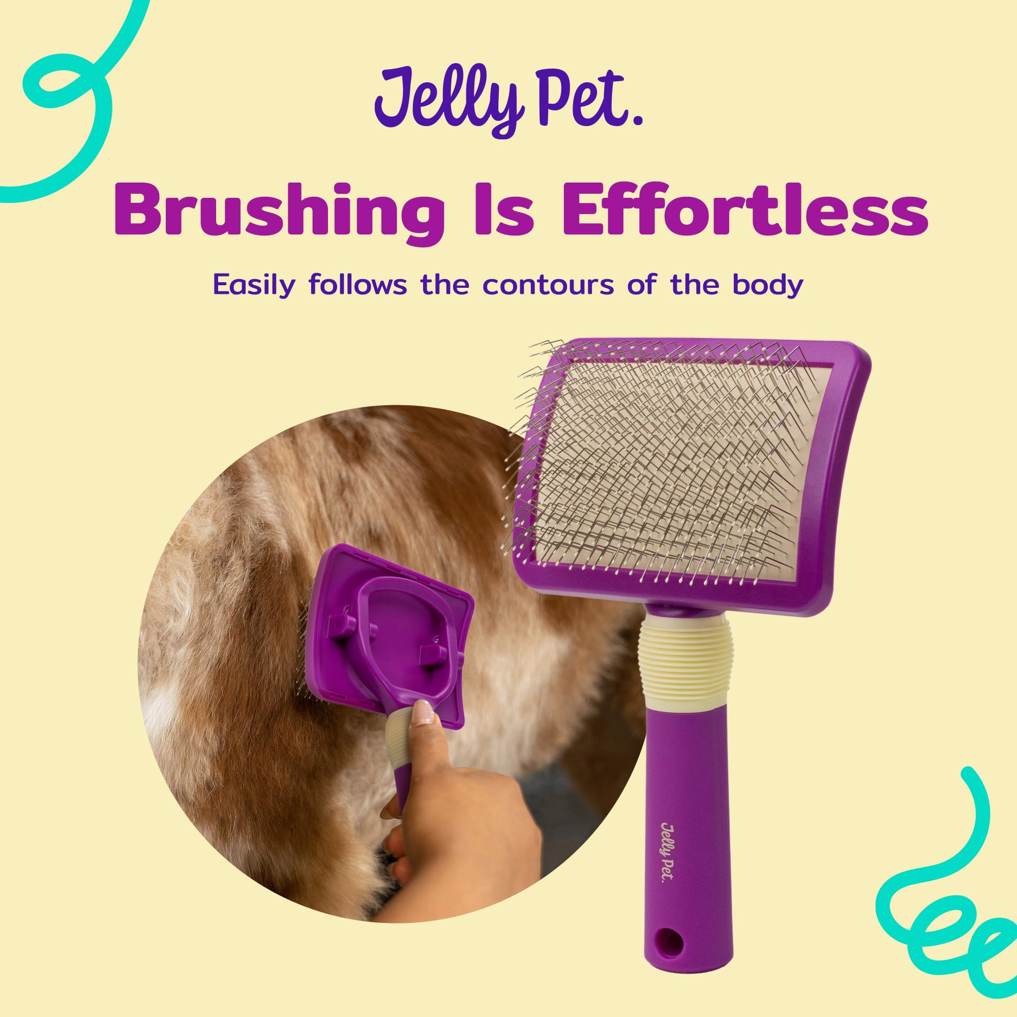 Jelly Pet Cepillo giratorio deslizante, cabezal de cepillo móvil