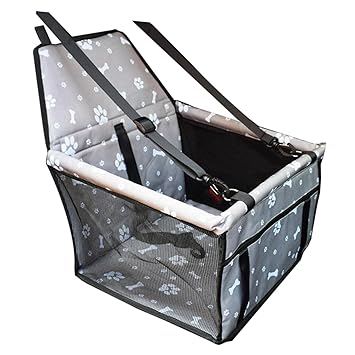 Indy Mall Car Dog Cat Seat Cover Safe Protector Waterproof Hammock Cushion Bag Seat Gray Bone Print