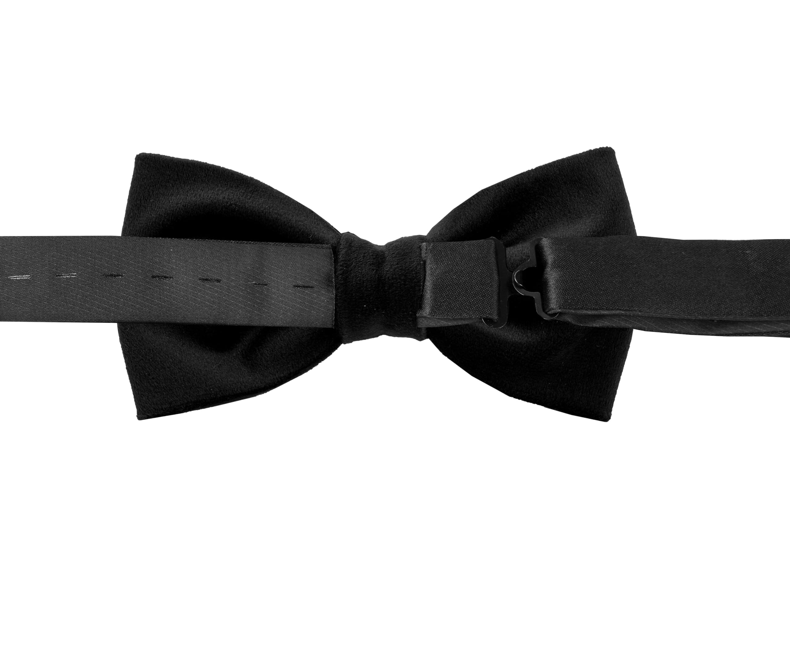 Set Kummerbund und Geknotete Fliege aus Samt, Einfarbig, Verstellbar, Made in Italy, Herren