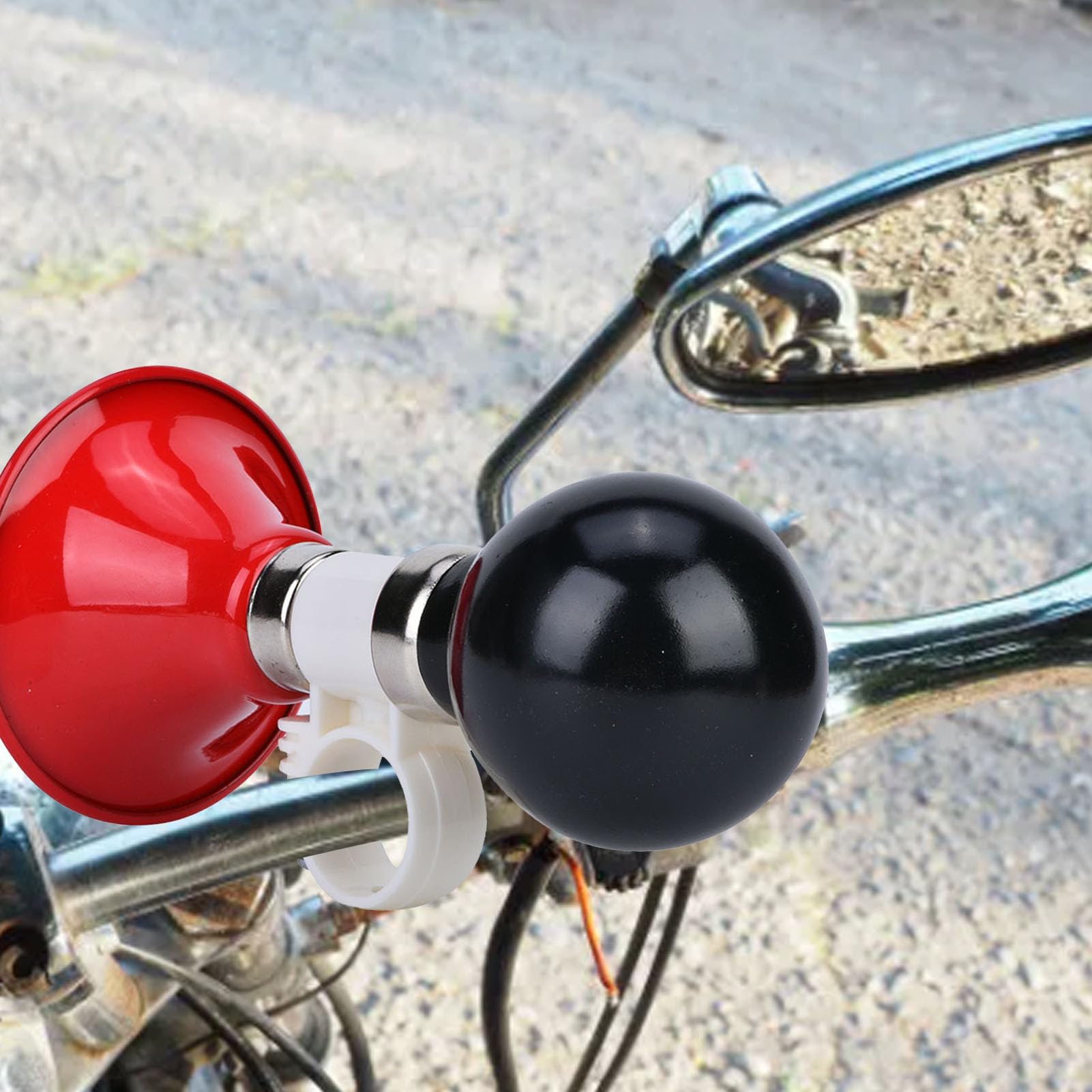 Bike Horn Kids, Loud Bike Horn for Boys and Girls, Handlebar Ring Bell for Kids, Warning Bell Accessory (Red)