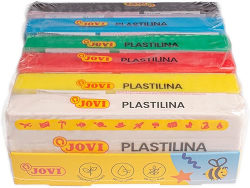Miniatura 3 de Jovi Plastilina - Arcilla de modelado reutilizable y que no se seca, 6 barras de plastilina de 5.29 onzas cada una, total de 2 libras, no tóxica y