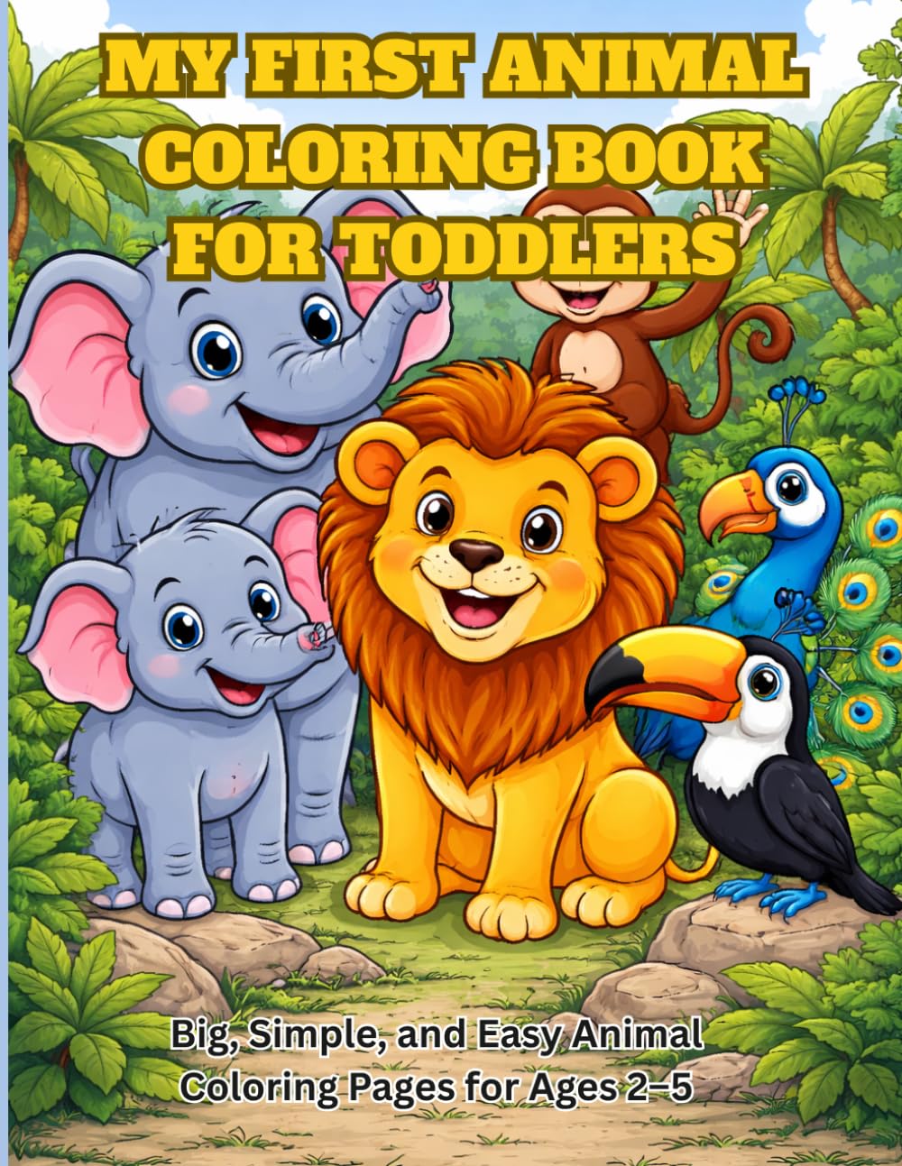 My First Animal Coloring Book for Toddlers: Big, Simple, and Easy Animal Coloring Pages for Ages 2–5