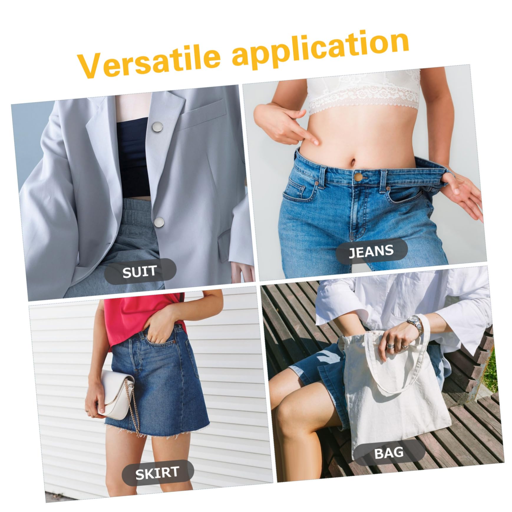 Operitacx 120pezzi Bottoni Per Jeans Rimovibili Senza Cuciture Regolatori Di Vita Per Pantaloni Adatti Per Jeans Gonne e Pantaloni Colori Variabili e Stile Personalizzabile