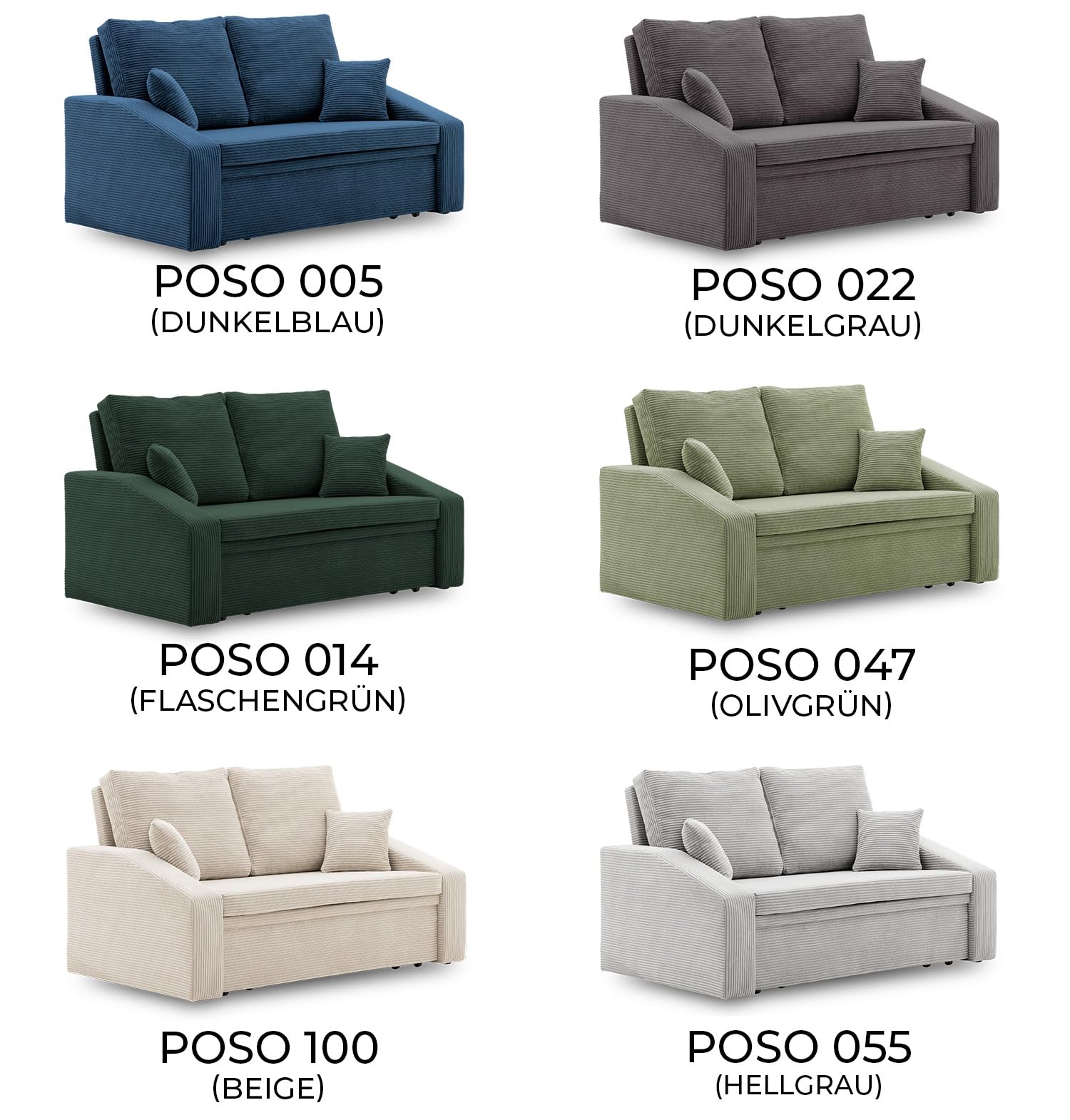 Sofa Dorma mit schlaffunktion, einfacher Aufbau, modernes Design, polstermöbel. Schlafcouch zum Wohnzimmer. Widerstandsfähiges, Minimalistisches Design (POSO 005)
