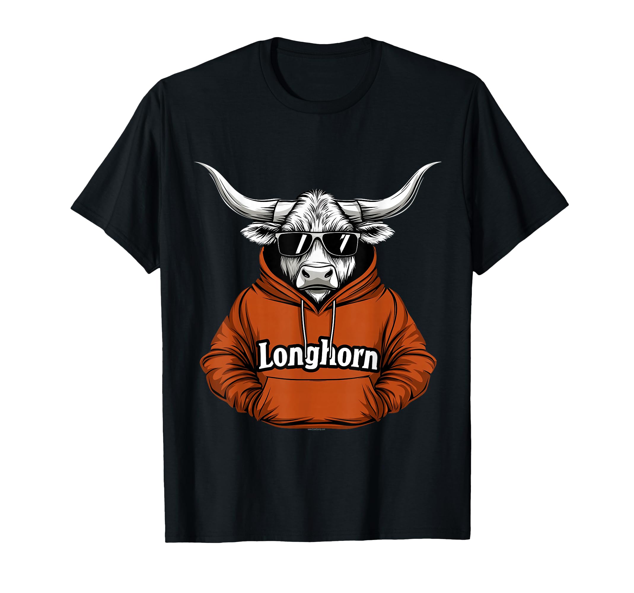Longhorn Sunglasses Character Souvenir for Men Guys Boys T-Shirt