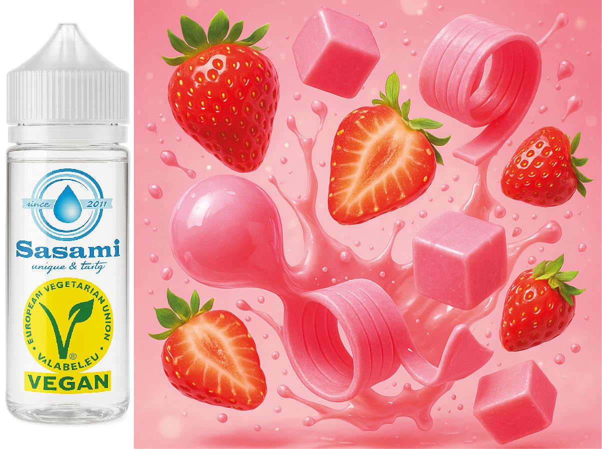 guma do żucia - Huba truskawka Aromat Koncentrat - wegański - Sasami - 100ml
