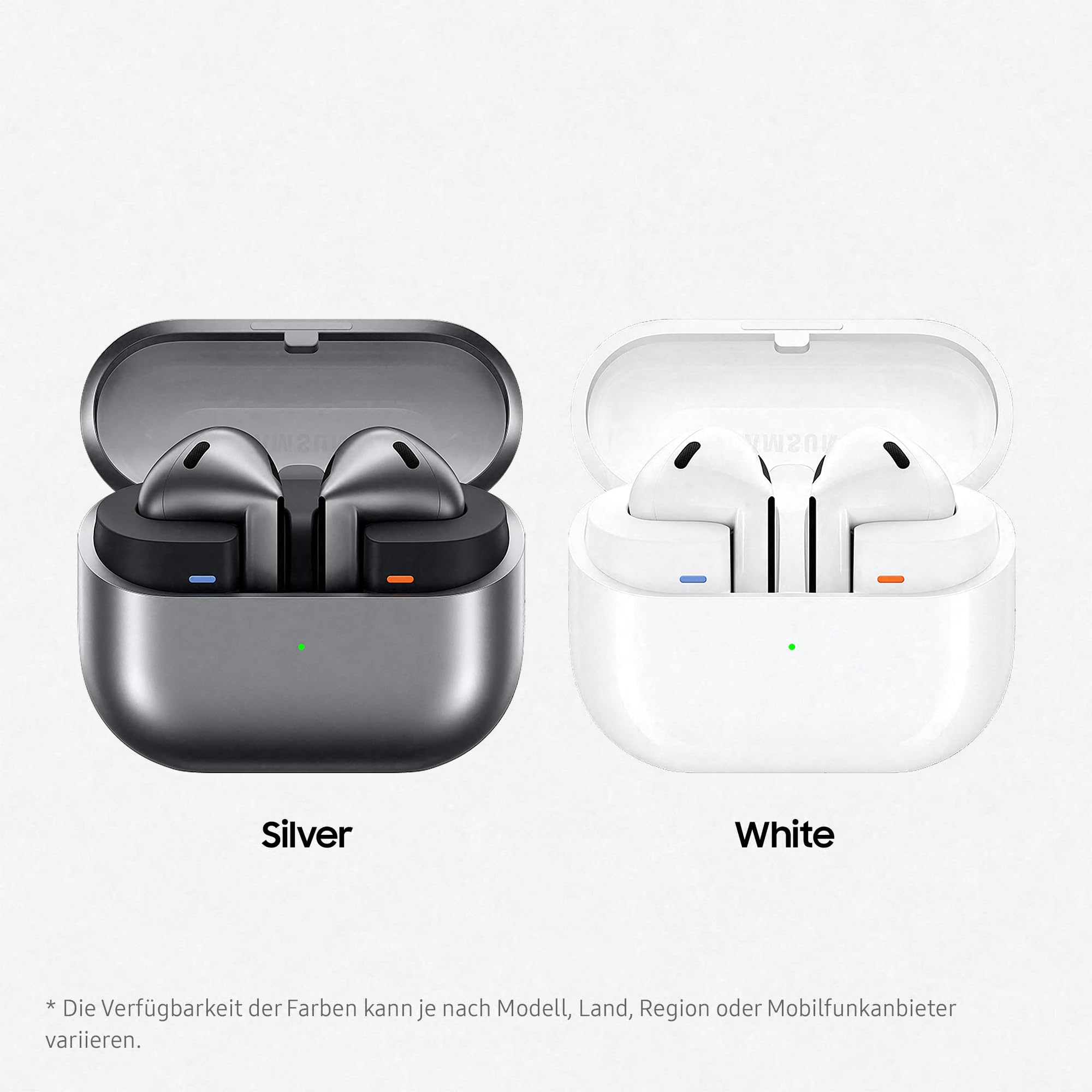 Samsung Galaxy Buds3 Écouteurs Intra-Auriculaires sans Fil Bluetooth avec réduction Active du Bruit (ANC), réduction adaptative du Bruit, avec Audio à 360°, argenté et étui Transparent Anymode
