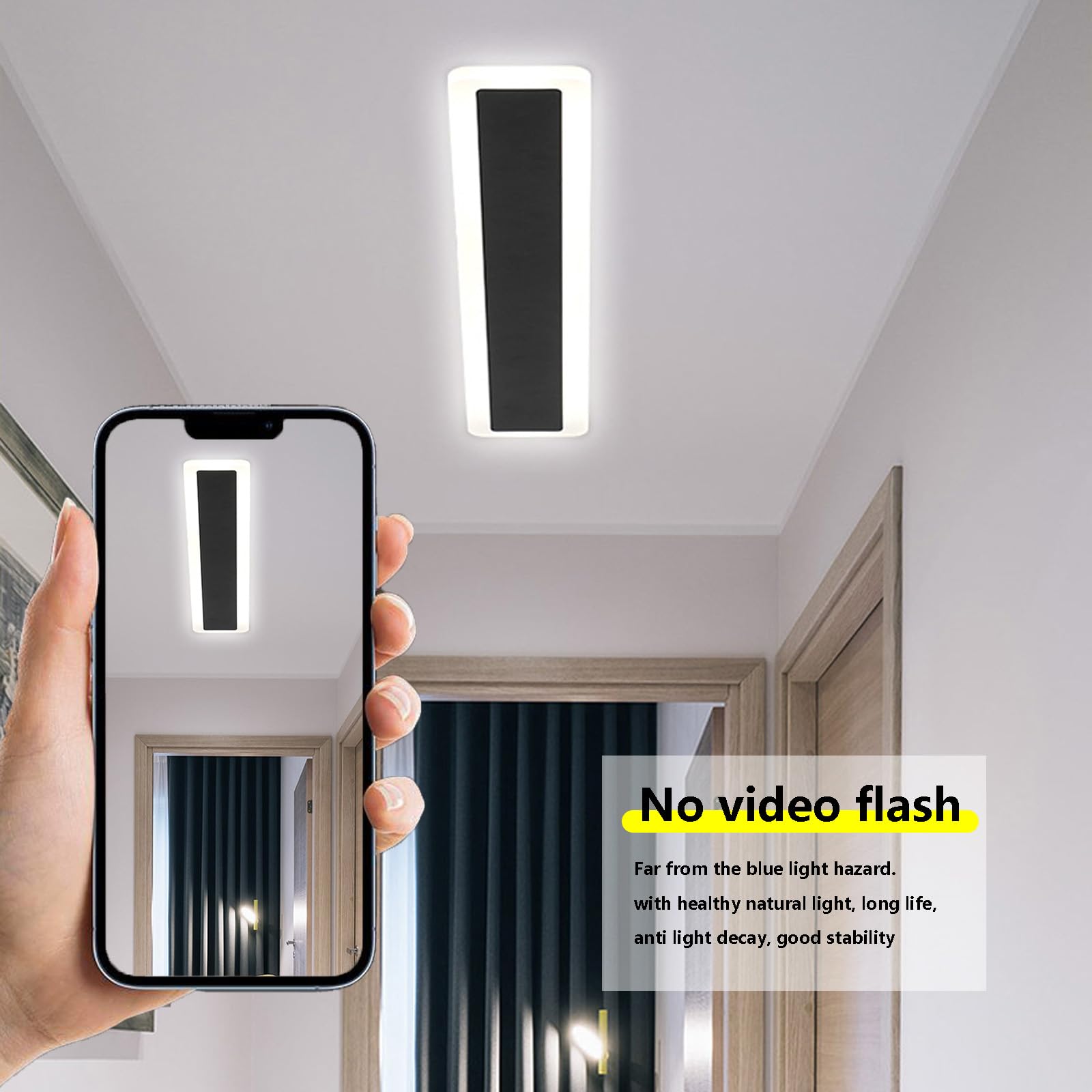 LED Indoor Deckenleuchte Moderne Dimmbare 2700K-6500K Deckenlampe mit Fernbedienung Deckenleuchten Ultra Dünn Unterputz Acryl für Wohnzimmer Küche Esszimmer (Rund Weiß,100cm)