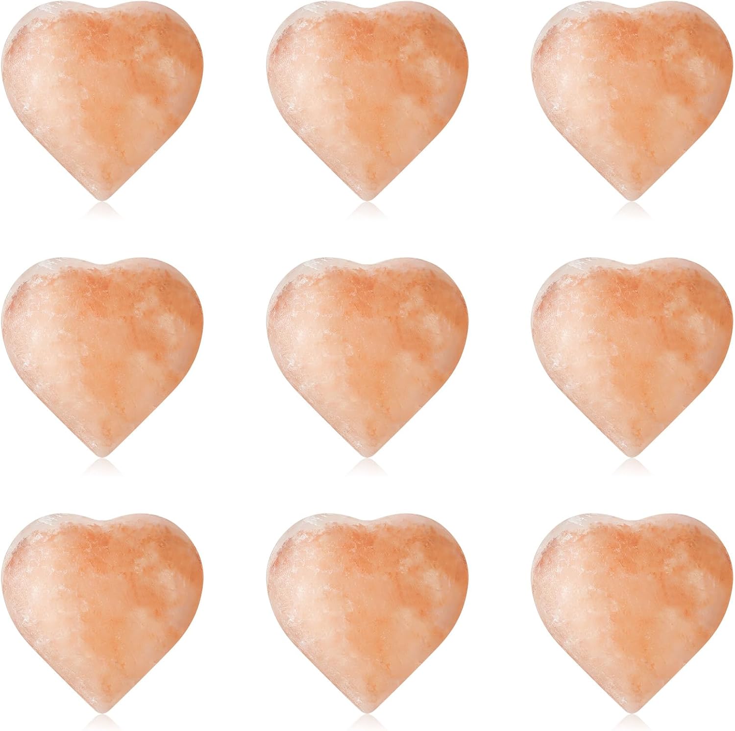 10 Pcs Himalayan Salt Massage Stones Hot Hand-Carved Rocks Heart Shape Cleansing Stone Pink Crystal for Massage Therapy Home Spa Deodorant and Salt and Sugar Scrubs, 2.7 x 2.7 x 1 10 Pcs Himalayan Salt Massage Stones Hot Hand-Carved Rocks Heart Shape Cleansing Stone Pink Crystal for Massage Therapy Home Spa Deodorant and Salt and Sugar Scrubs, 2.7 x 2.7 x 1
