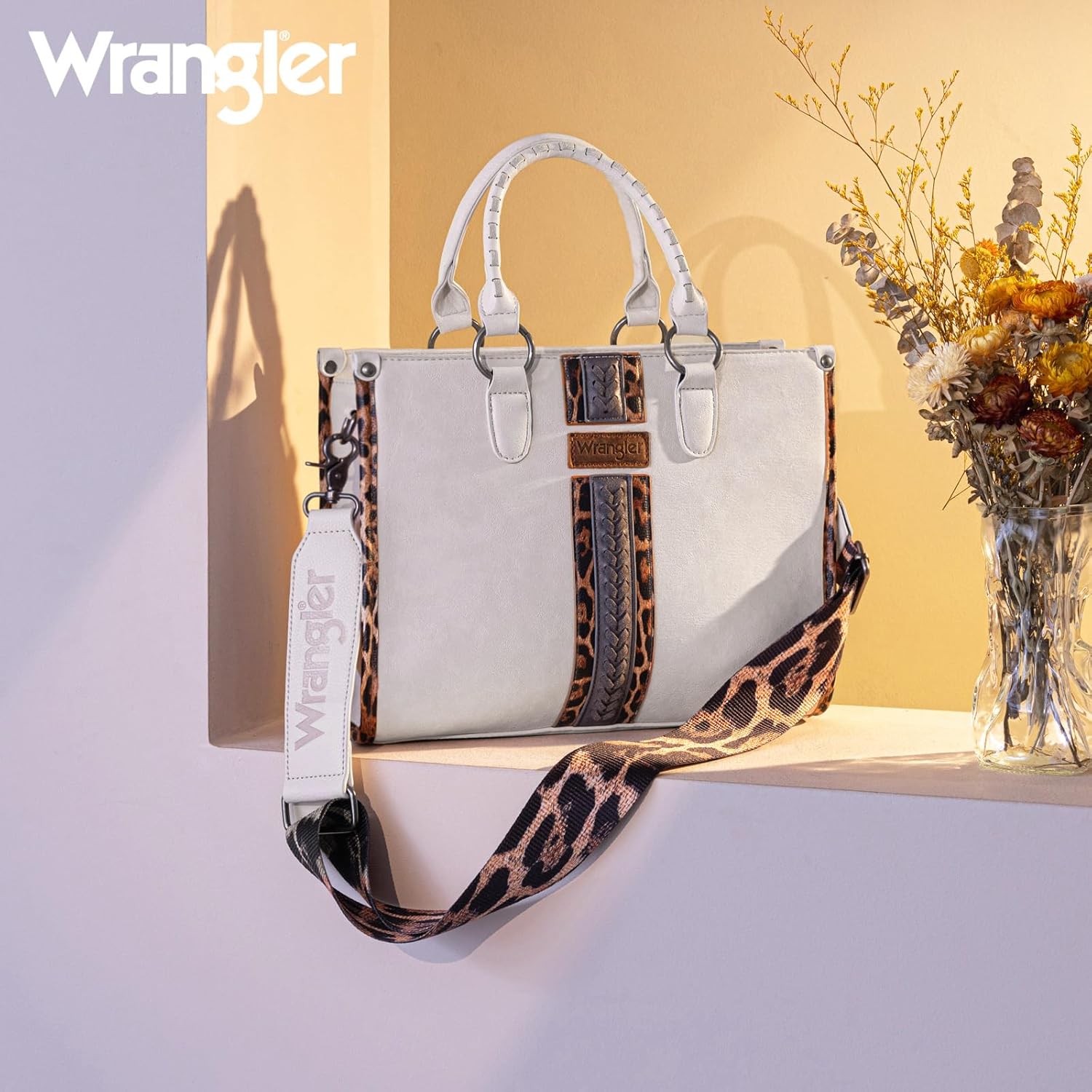 Montana West Wrangler Animal Print Tote Bag for Women Western Purse Boho Top Handle Satchel Handbag - Image 6