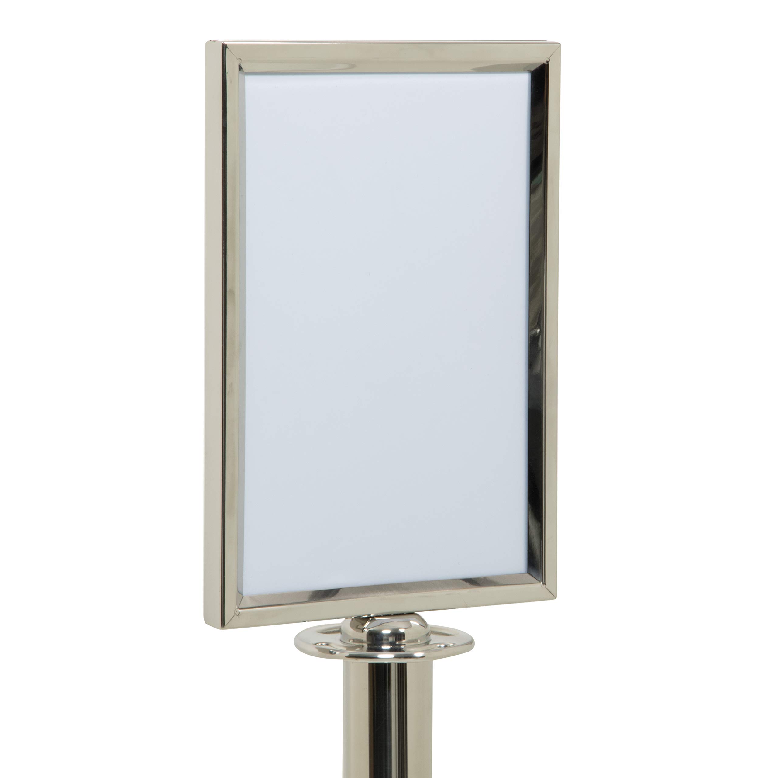 SECURIT - Porta Poster per Sistema Barriera Classic - Per Bar, Ristoranti, Pub, Negozi - Doppia Faccia - Acciaio Inox