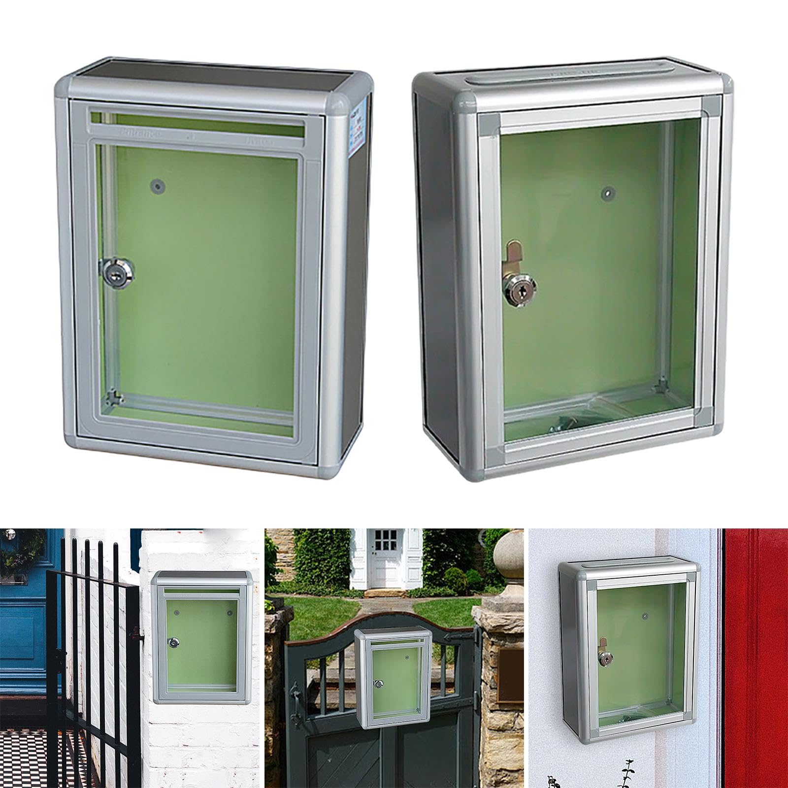 Merishopp Wall Mount Mailbox Newspaper Letterbox Post Box for Decorations Outdoor Front Access-image-48