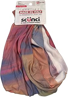 Scunci No-Damage Luxe Feel Made in Italy Seamless Comfort Multi-Colored Headwrap, 1-Piece