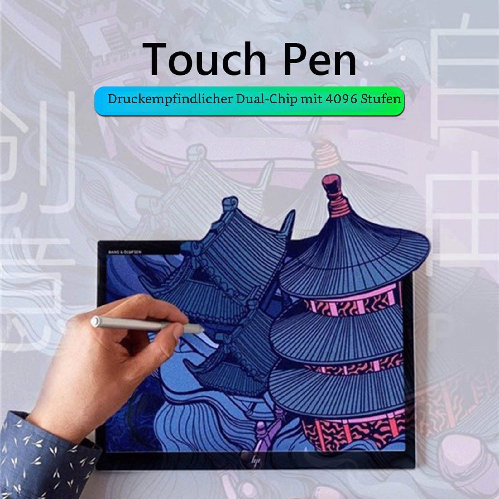 Active Pen für Elitebook für Zbook X360 1030 G3 1040, Stylus Pen Touchscreen Pen Digital Drawing Stylus 4096 Pressure Sensing Type C, für G4 G5 G6 für Dragonfly