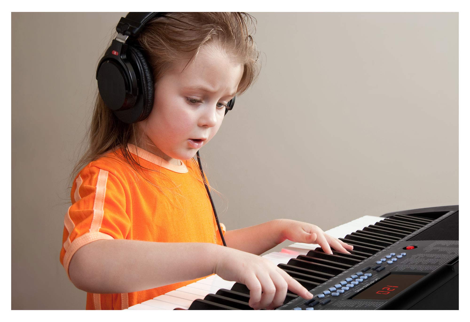 McGrey LK-6120-MIC Leuchttasten-Keyboard mit Mikrofon Schwarz, 255 Sounds | Einsteiger-Keyboard mit 61 Leuchttasten, 255 Begleitrhythmen, 50 Demo-Songs inkl. "One Key" & "Follow" Funktion