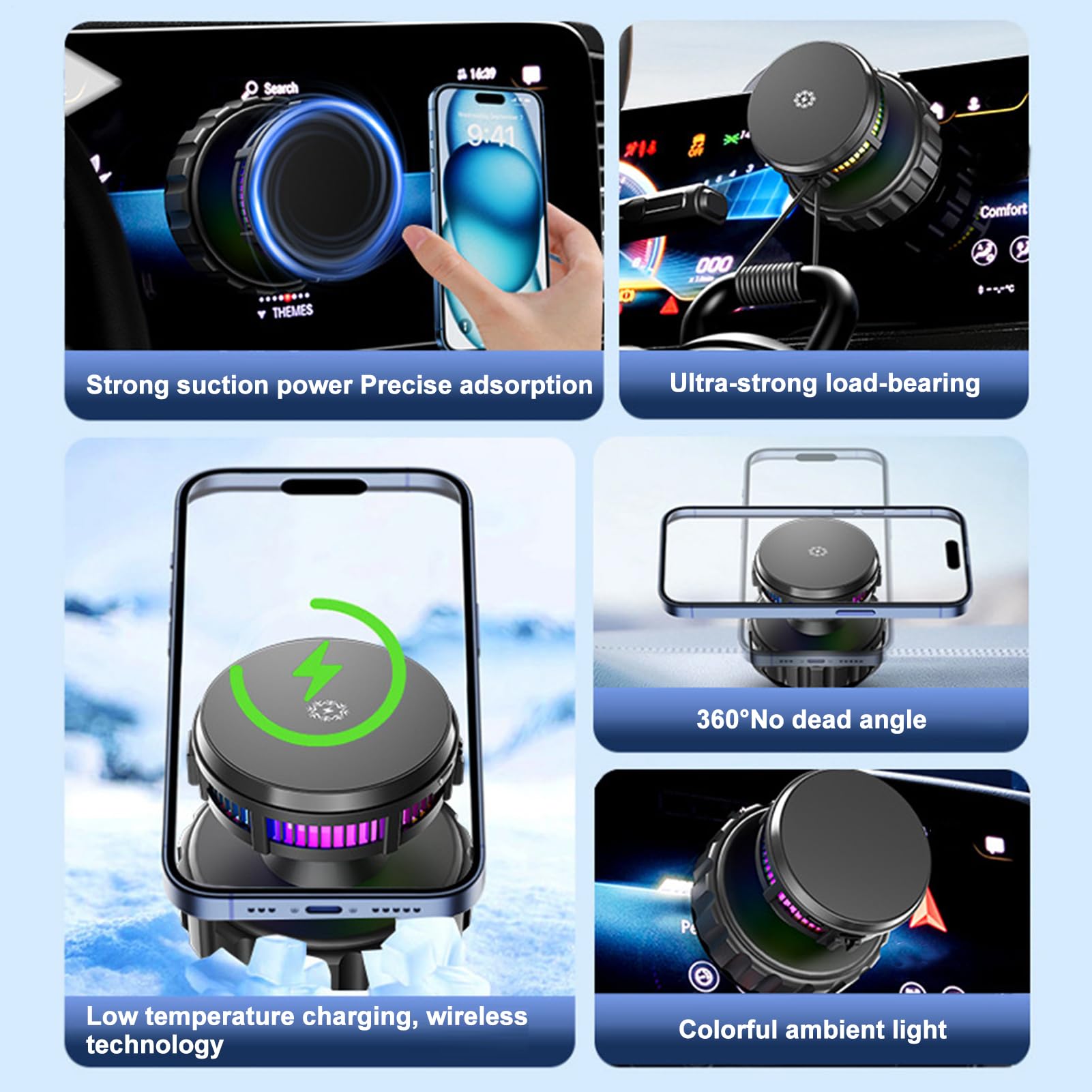Supporto Telefono Magnetico per Auto Porta Smartphone per Cruscotto | Supporto Magnetico per Telefono per Cruscotto per Auto per SUV, camper, berline e