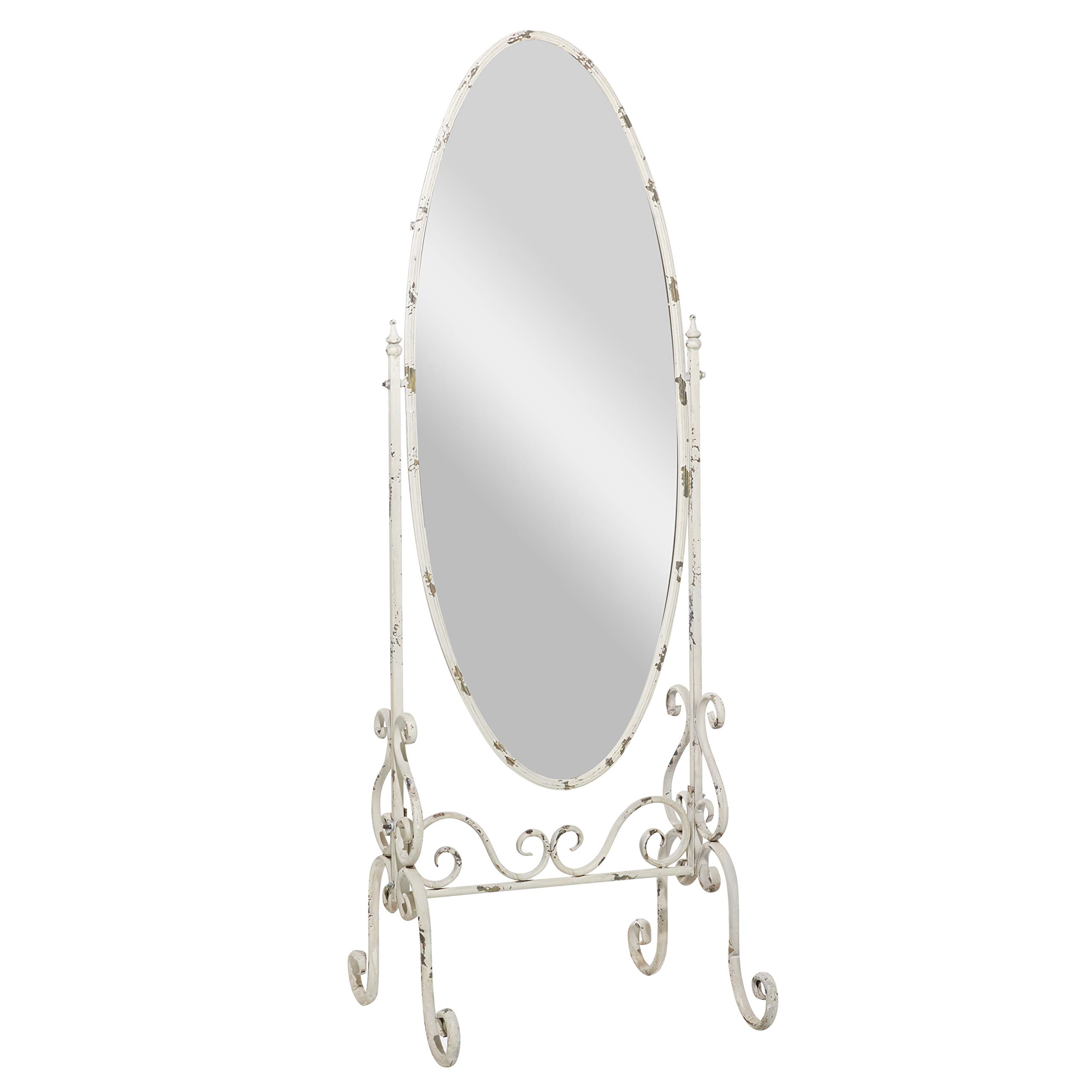 Amazon.com: Deco 79 Metal Scroll Room Floor Mirror Oval Entryway