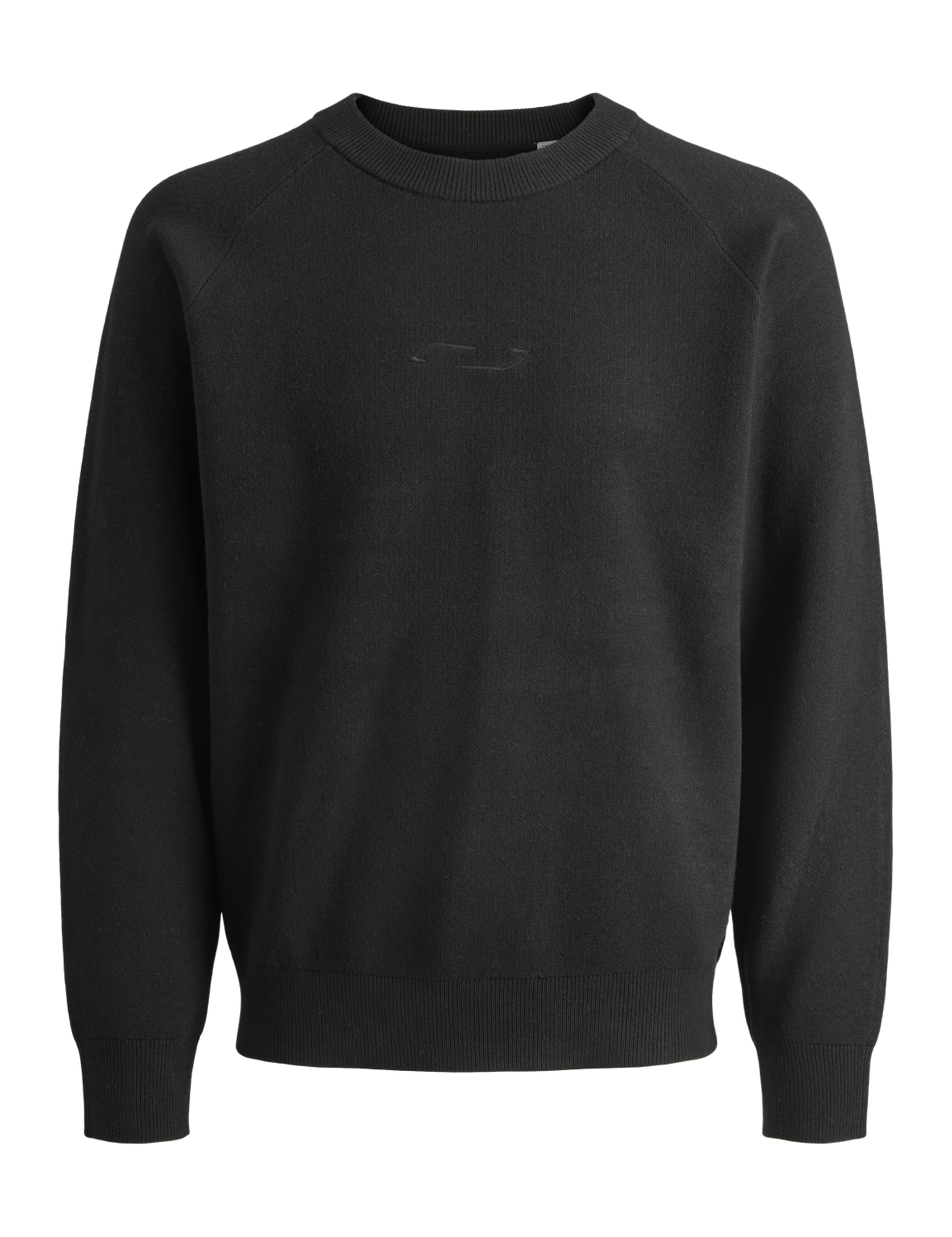 JACK & JONES Jcofusion Knit Crew Neck, Black, S
