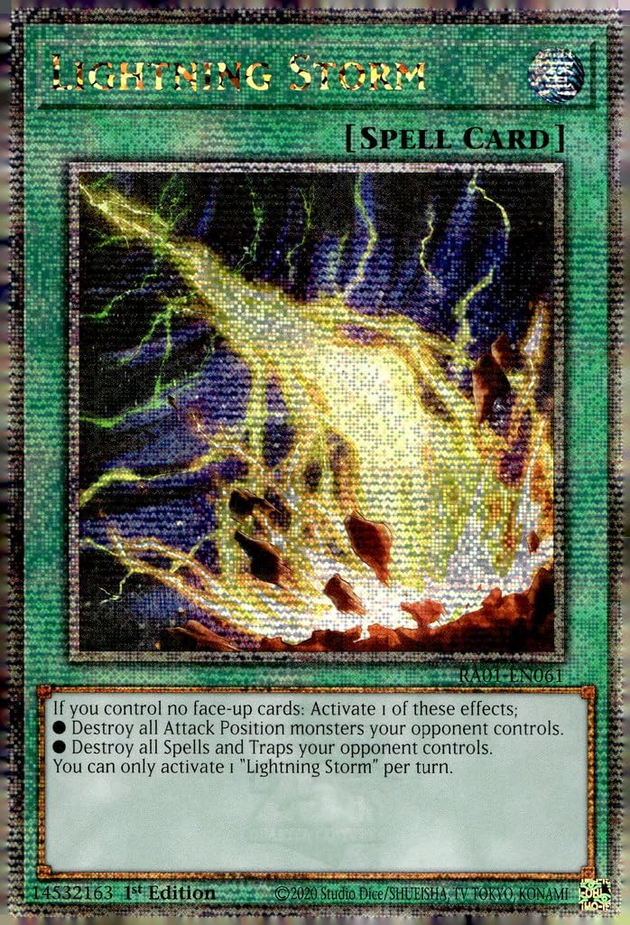 Amazon.com: Lightning Storm (Quarter Century Secret Rare) - RA01-EN061 -  Quarter Century Secret Rare