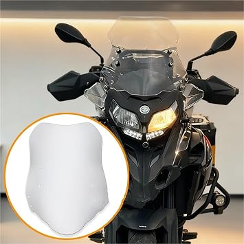 Motorcycle WindScreen For Benelli For TRK 502 502X 552 552X Motorcycle Windscreen Double Bubble Windshield Screen Wind Deflectors(Grey 52cm)