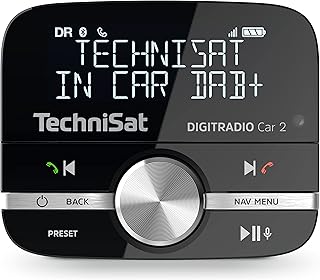 TechniSat Digitradio Car 2 DAB+ Adapter (zum Aufrüsten von Auto-Radios, FM-Transmitter für DAB+ Sender mit Bluetooth und F...