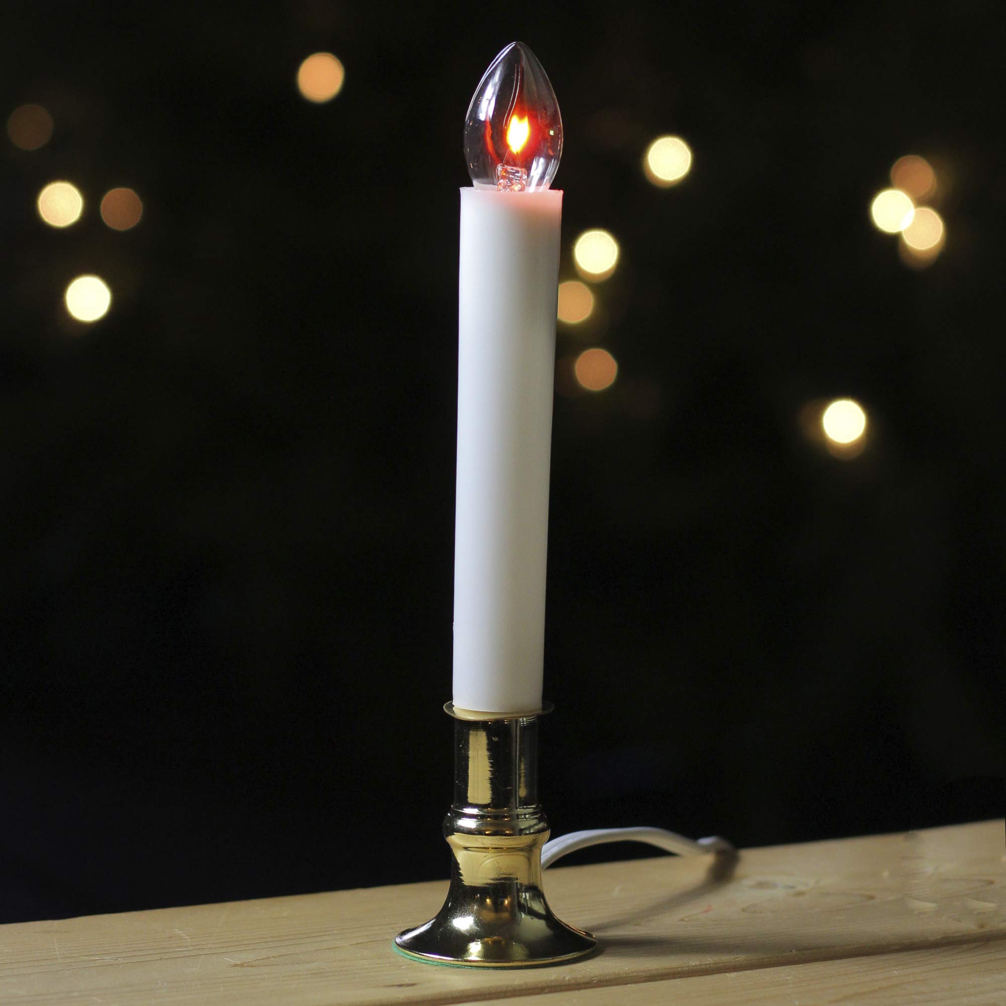 Northlight Single Flicker Flame Christmas Candle Lamp - 8.75