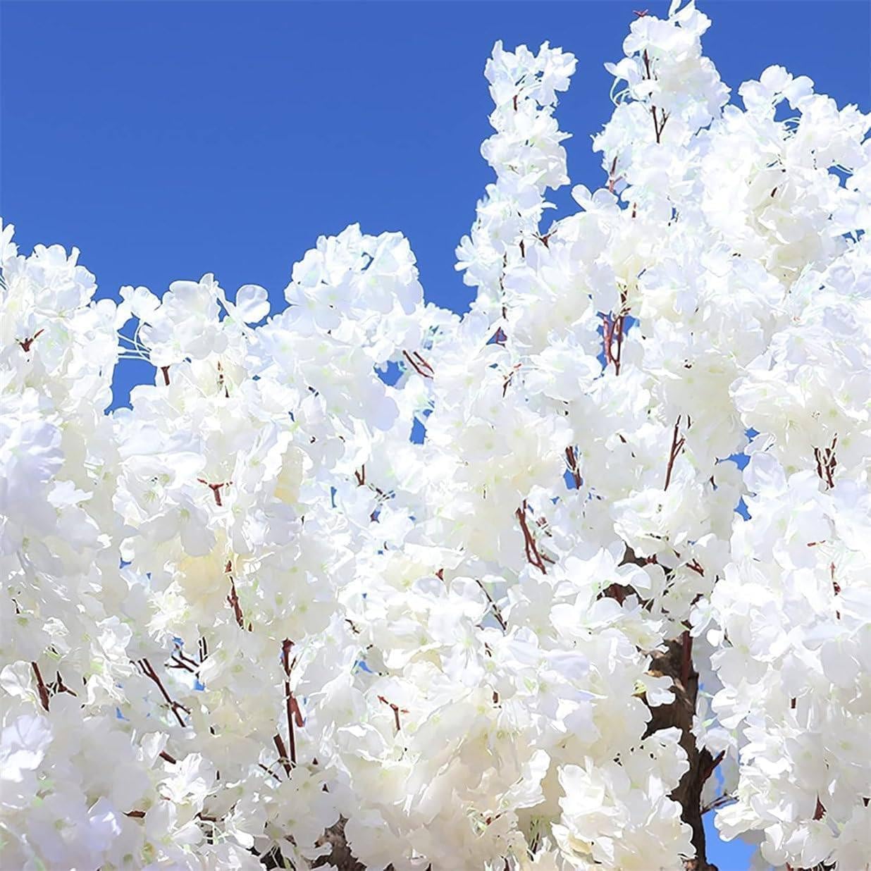 Kirschblütenbaum Künstlich Weiß, Sakura Baum, Kunstbaum Kirschblüte Indoor Outdoor Groß, Japanischer Kirschbaum Künstlich, Handgefertigt, für Zuhause,Hochzeit,Party,2.3x1.5m/7.5x4.9ft
