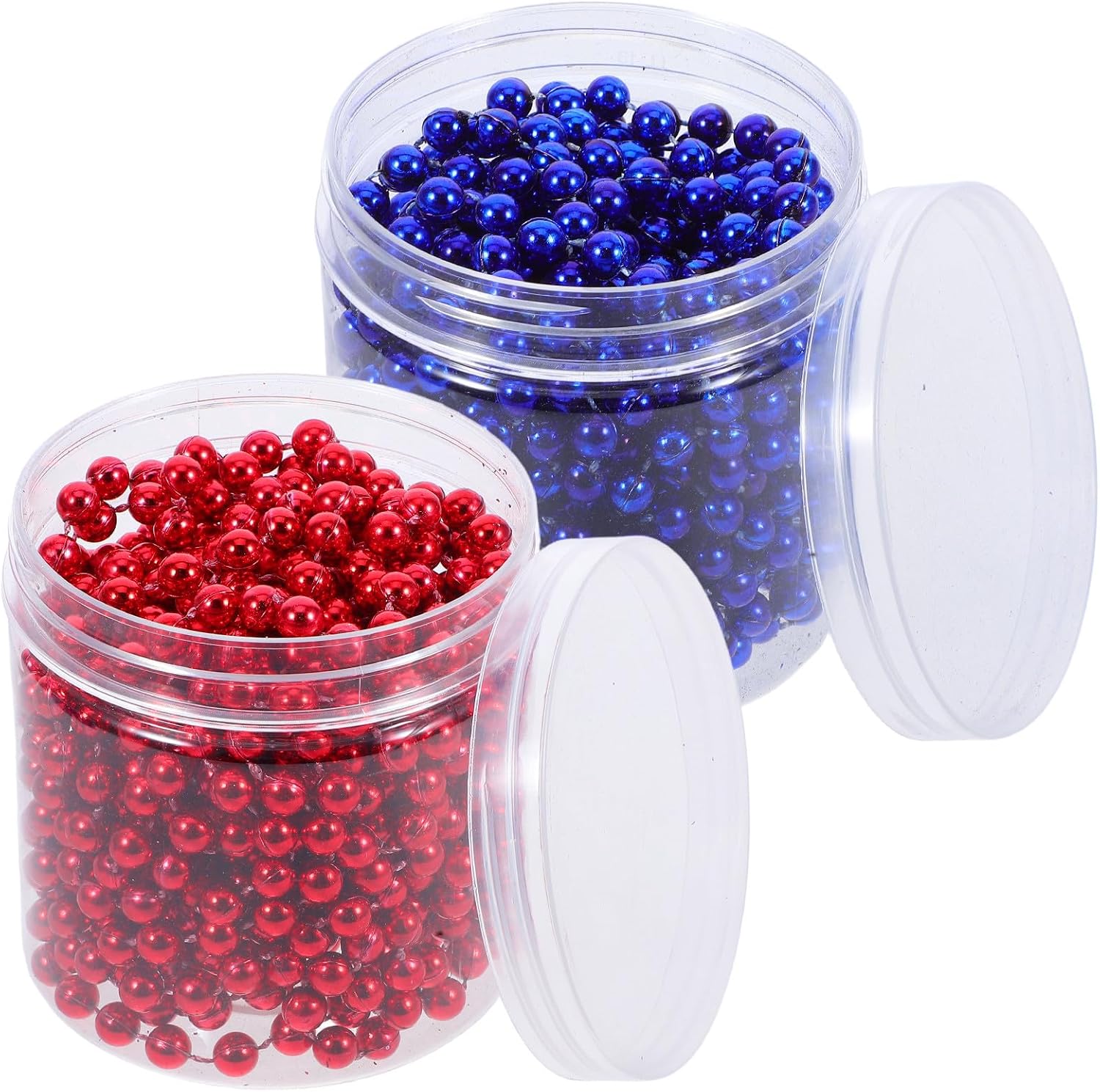 SOIMISS 2 Boxes Independence Day Bead Garland Chain Plastic Patriotic Decorations Sturdy and Versatile Use for Holiday Celebrations and Memorial Day Festival Events