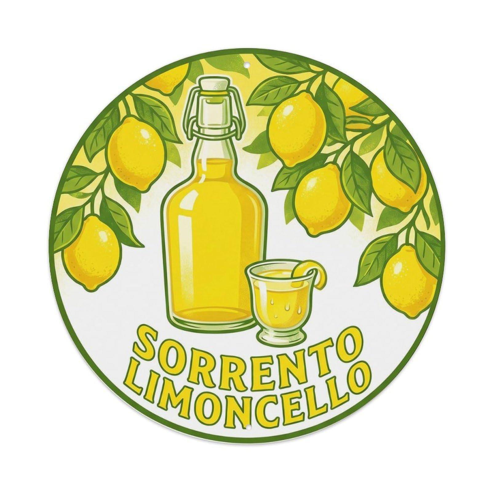 Sorrento Italy Limoncello Food Culture Travel Classic Metal Tin Sign