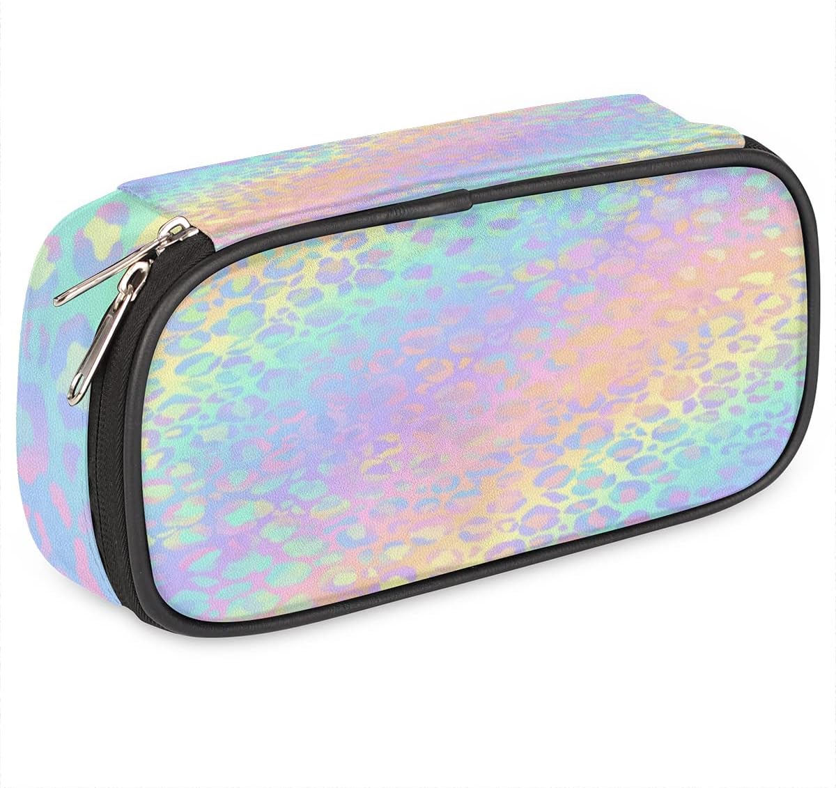 GzLeyigou Leopard Print Pencil Case Pen Holder Large