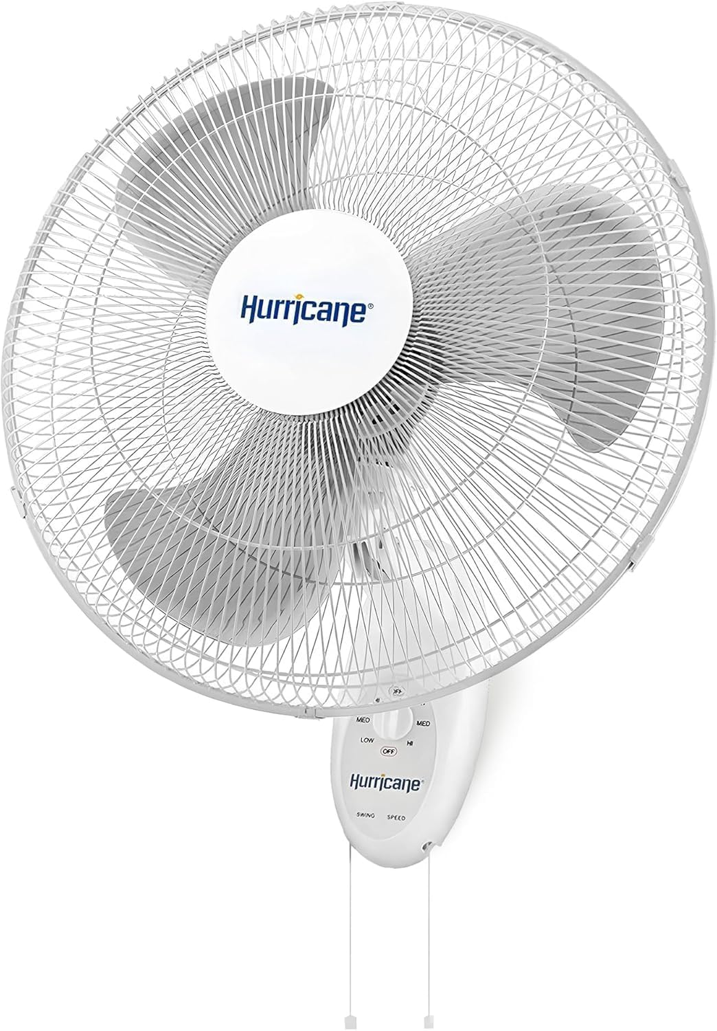 SLEE 18" White Wall Mounted Fan Oscillating 3 Speed Settings Indoor Outdoor Use