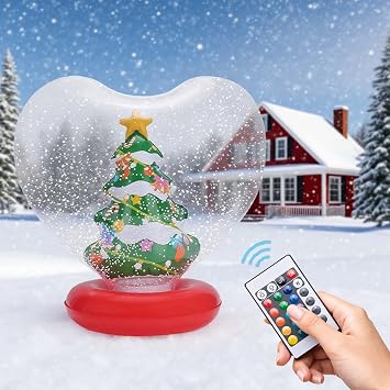 28" Christmas Inflatables Decoration, Hanging Snowman Heart Light, Christmas Decoration With Remote Control Led,Can Be Hung Or Placed,For Indoor Yard Outside Holiday Mall Party Christmas Trees