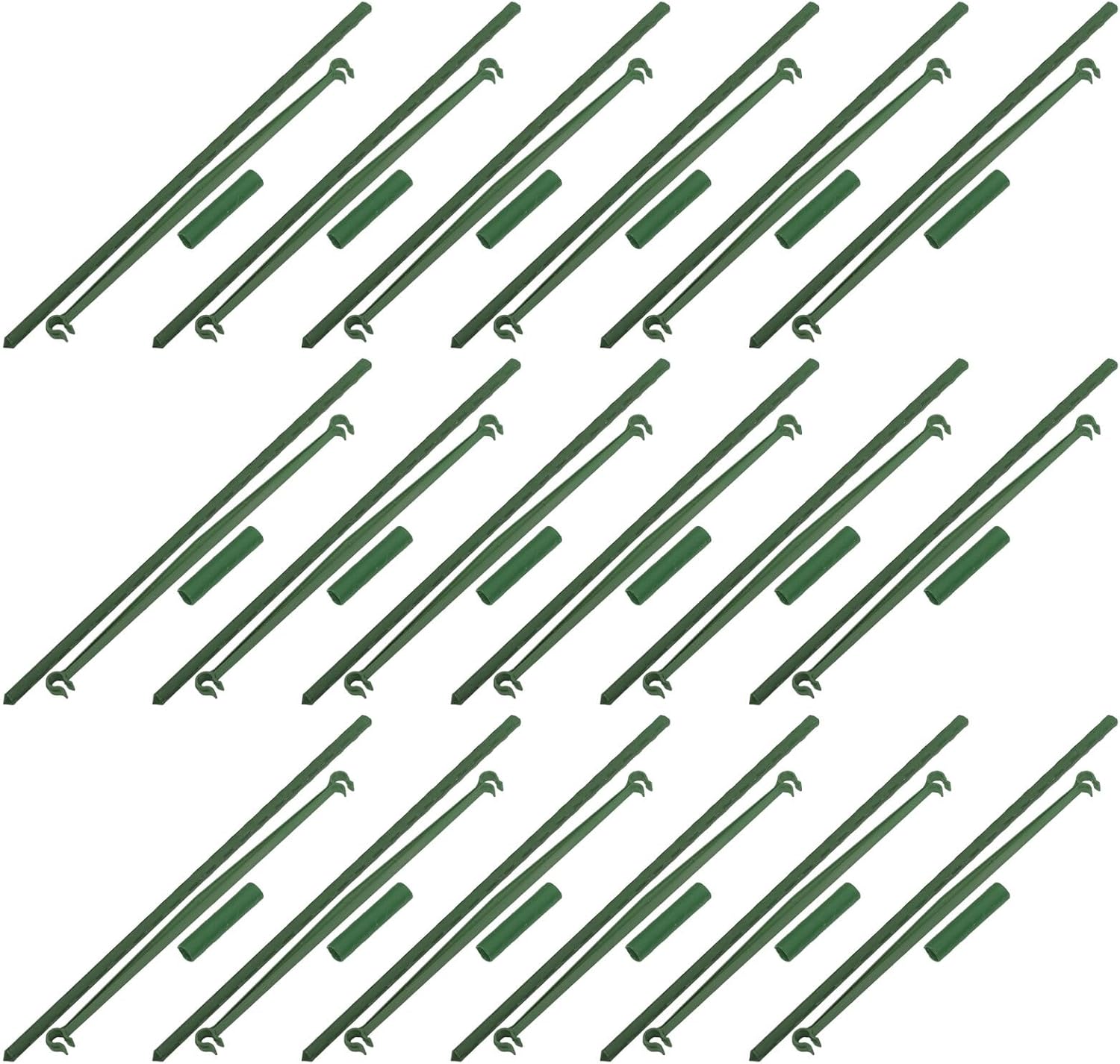 3 Sets Tomato Climbing Plant Support Trellis for Garden Metal Vine Climbing Rack with 27 Rods 27 Connectors 18 Fasteners Patio Outdoor