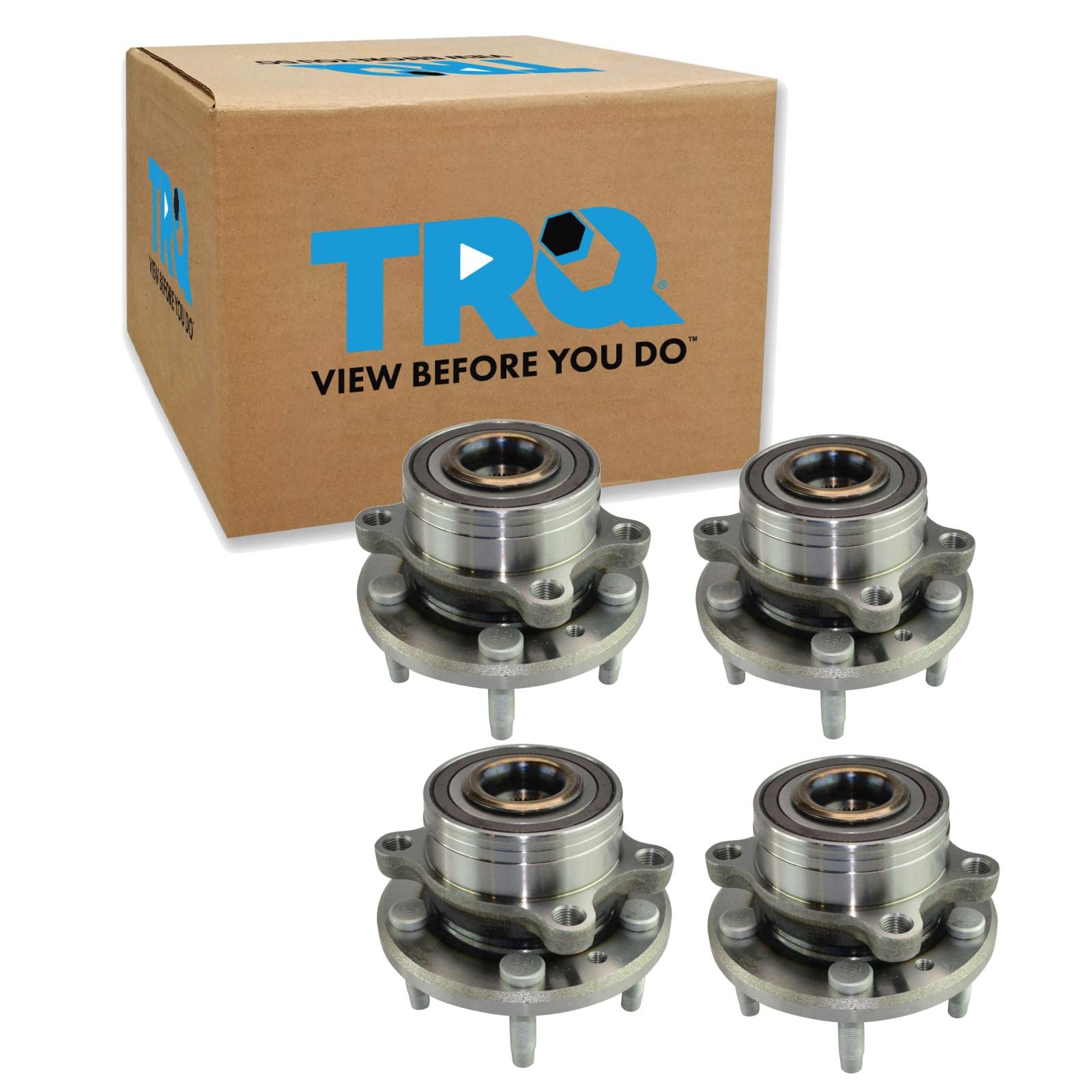 TRQ Wheel Hub Bearings Assembly Set Compatible with 2011-2019 Ford Explorer 2013-2019 Police Interceptor Utility