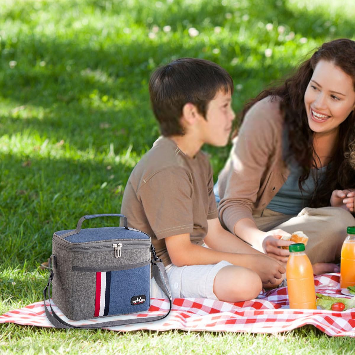 FAVORTALK Lunch Bags Picnic Bag Insulated Cooler Bag for Women Adult Thermal Lunch Tote Bags for Work Hiking Outdoor Beach BBQ Camping - Image 3