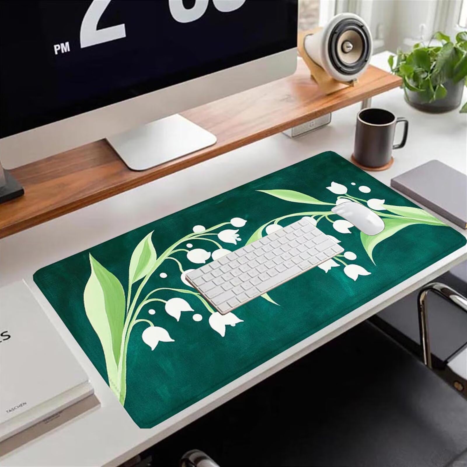 Gamingowa podkładka pod mysz 1200 x 600 x 3 mm, XXL, wodoszczelna, odporna na ścieranie, z przyszytymi krawędziami, zielona, podkładka na biurko, poprawia prędkość i precyzję pod laptopa, komputer