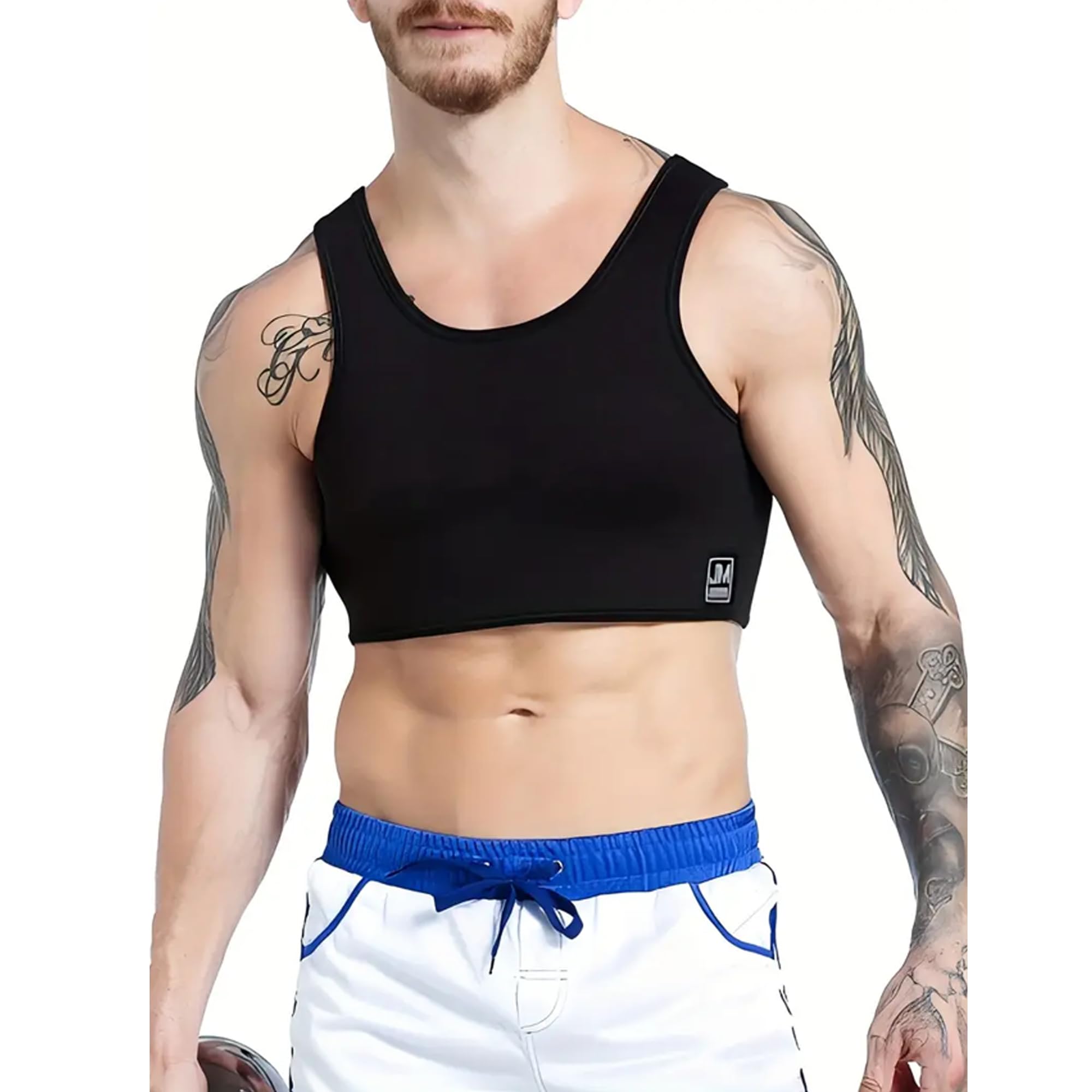 JOCKMAIL Body Shaper pour homme - Débardeur de sport - Débardeur de compression - Corset