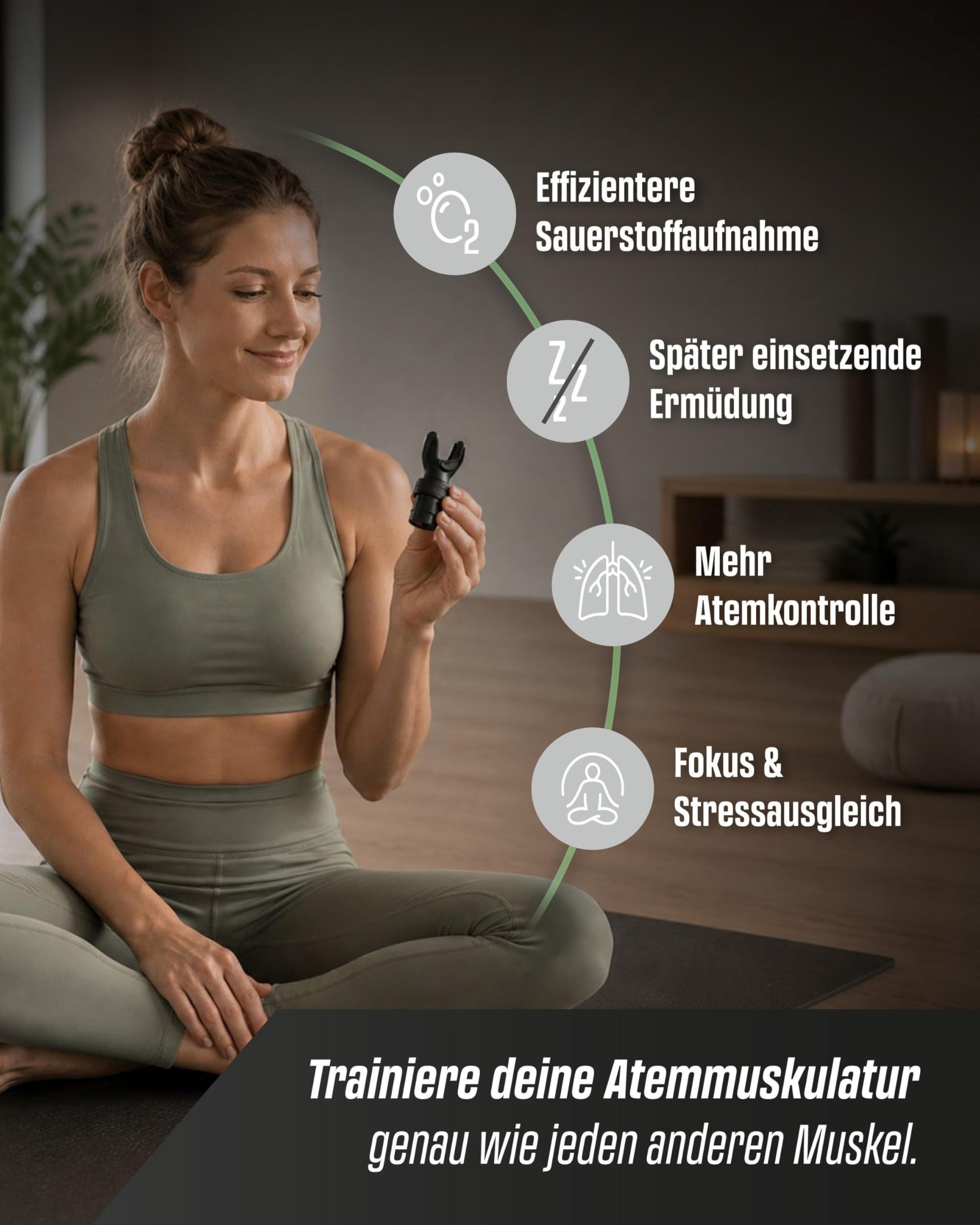 IRONAIR™ Lungentrainer für Anfänger bis Experte I Atemtrainer mit Transportbox & Trainingsguide I Effektiv Atem & Lunge trainieren Dank Atemübungsgerät I Lung & Breath Trainer